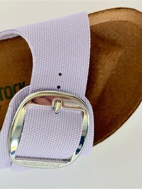 Birkenstock Madrid Big Buckle Sandals Purple Fog Vegan Canvas Size 38 / 7 Narrow